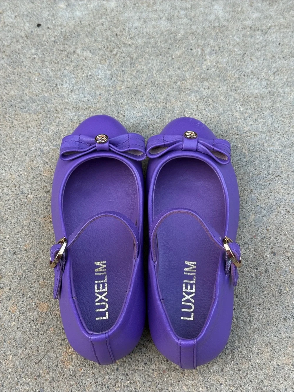 Luxelim Isla Purple Leather Mary Janes EU 29 / US 11.5–12 Girls Dress Shoes